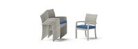 Portofino® Comfort Set of 8 Sunbrella® Outdoor Dining Chairs - Laguna Blue